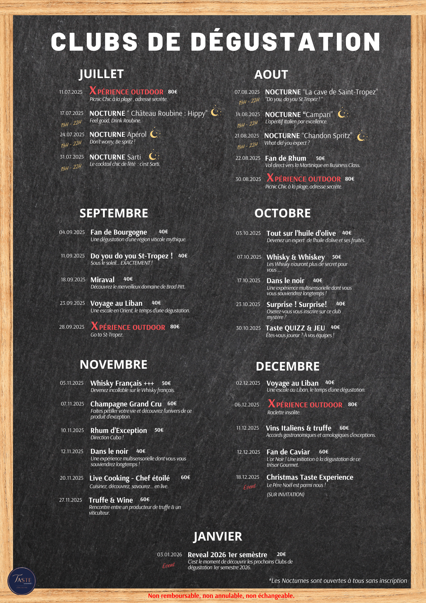 CLUB DEGUSTATION 2025